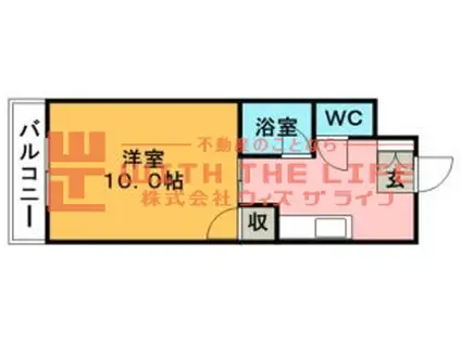 西田産業第6ビル(1K/3階)の間取り写真