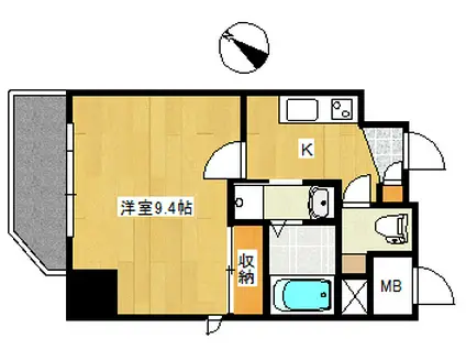 EIGHT VALLEY59 五日市駅前(1K/2階)の間取り写真