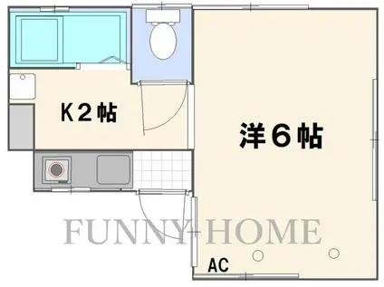 アシストハイツ八幡山(1K/1階)の間取り写真