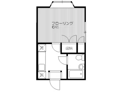 メゾン松原(1K/1階)の間取り写真