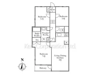 RESIDENCE-MITSUO(3LDK/3階)の間取り写真
