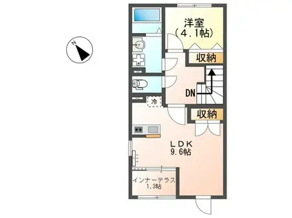 グランシャリオ(1LDK/2階)の間取り写真