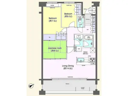 セラフィータ世田谷(3LDK/3階)の間取り写真