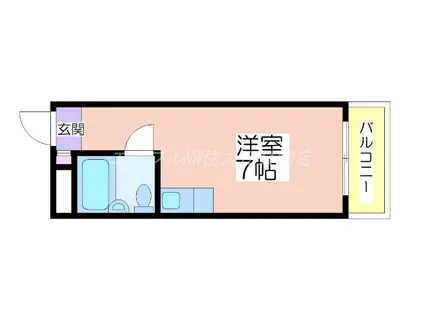 プレアール新北島(ワンルーム/1階)の間取り写真