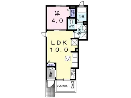 カーサ アリエッタ(1LDK/1階)の間取り写真