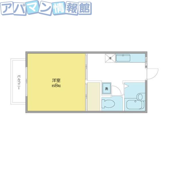 サンクレスト砂山(1K/2階)の間取り写真