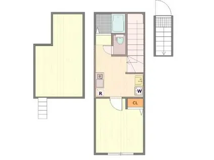 バーミープレイス練馬(1K/2階)の間取り写真