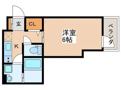 フォンテーヌ久我山(1K/1階)の間取り写真