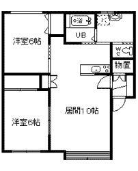 アルト13(2LDK/1階)の間取り写真