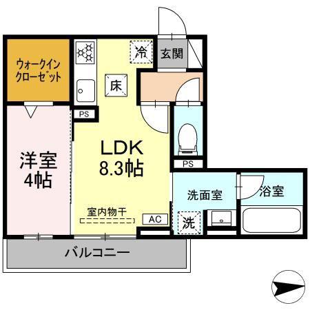 LEONE RESIDENCE(1LDK/1階)の間取り写真