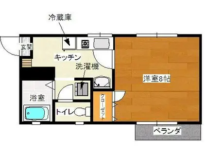 パストラル(1K/2階)の間取り写真