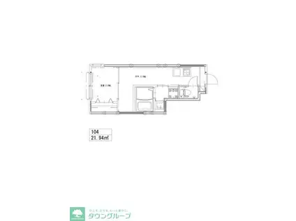 ソルナクレイシア都立大学(1DK/1階)の間取り写真
