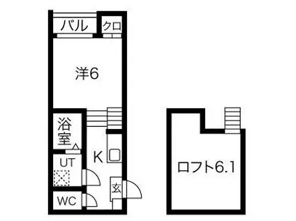 スパジオフェリーチェ(1K/1階)の間取り写真