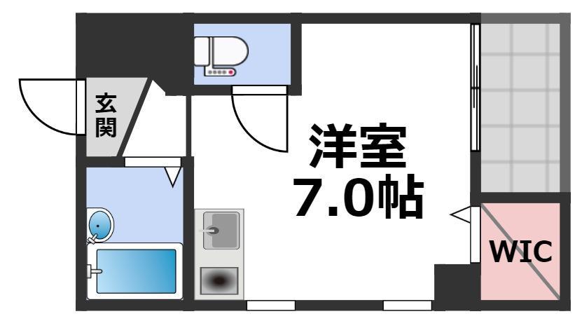 アロンディール新深江(ワンルーム/11階)の間取り写真