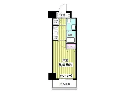 グランフォース習志野(1K/7階)の間取り写真