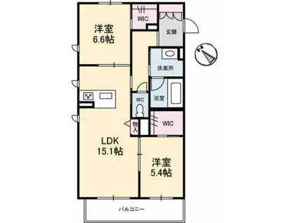 セントラル大町(2LDK/2階)の間取り写真