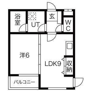 カーサプリメーラ(1LDK/3階)の間取り写真