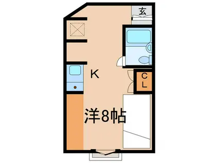 レクエルドやまな(1K/3階)の間取り写真