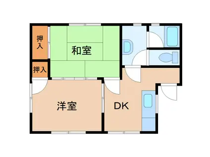 シャンピア三ノ輪(2DK/1階)の間取り写真