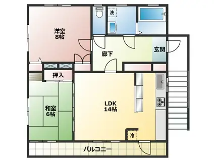 Nフィールド(2LDK/2階)の間取り写真