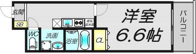 IF城北II(1K/2階)の間取り写真