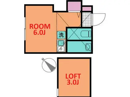 スミカ横浜根岸(ワンルーム/1階)の間取り写真