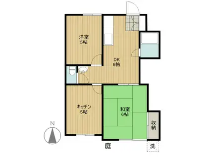 ハイツエミール(3DK/1階)の間取り写真