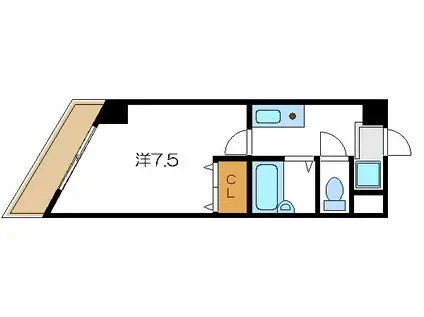 ウッドベル西葛西(1K/5階)の間取り写真