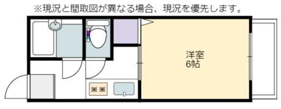 コーポポロウニア(1K/2階)の間取り写真