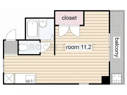 ブラウシュピーゲル(ワンルーム/2階)の間取り写真