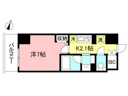プライムメゾン初台(1K/3階)の間取り写真