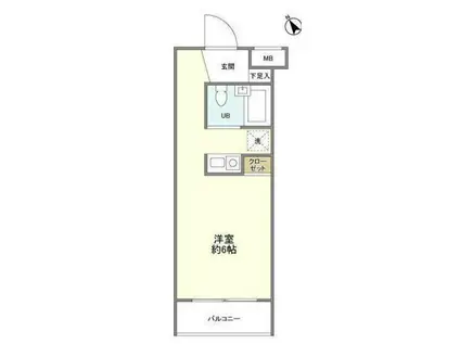 スカイコート千歳烏山第五(ワンルーム/2階)の間取り写真