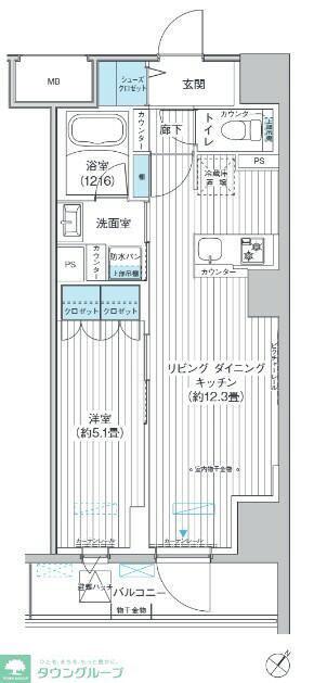 MAISON CHROLO(1LDK/4階)の間取り写真