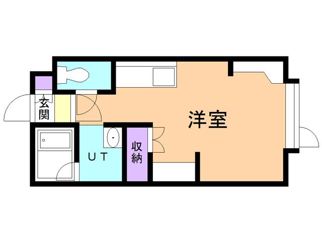 北斗ハイツ(ワンルーム/2階)の間取り写真
