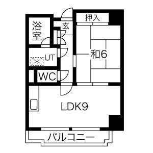 ISM徳川RESIDENCE(1LDK/10階)の間取り写真