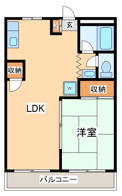 グレース・プレジオ(1LDK/3階)の間取り写真