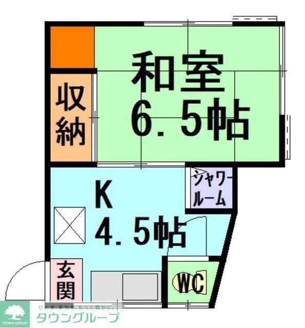 白馬荘(1K/1階)の間取り写真