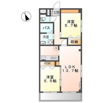 プチストーンIII(2LDK/2階)の間取り写真