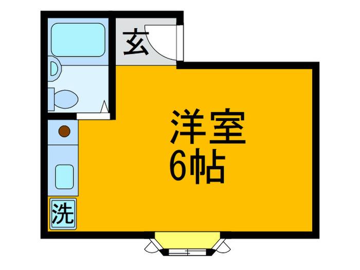 ヤサカフォーユ(ワンルーム/2階)の間取り写真