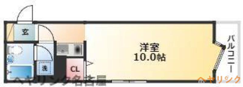 グリーンハイツ浅間町(ワンルーム/5階)の間取り写真