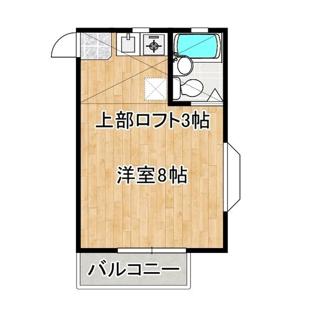サンロフティ(1K/1階)の間取り写真