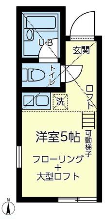 天王町コニーホーキンス(ワンルーム/2階)の間取り写真