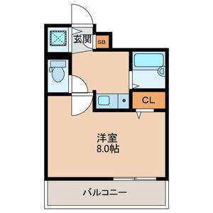 ヴィラアカデミア(1K/4階)の間取り写真