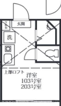 カーサ・イリス(ワンルーム/2階)の間取り写真