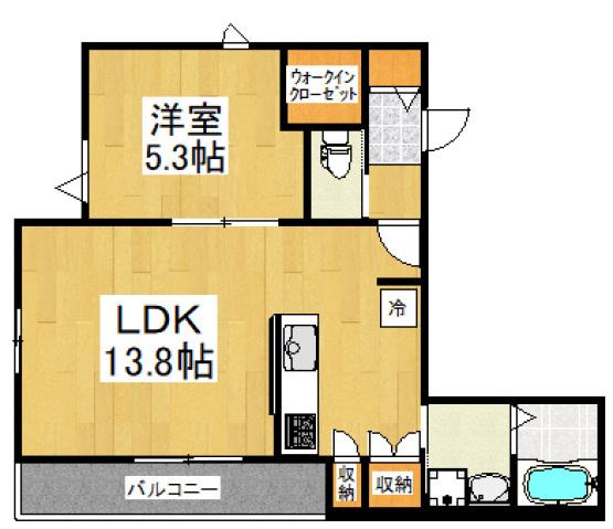 クレッシェンド20(1LDK/2階)の間取り写真