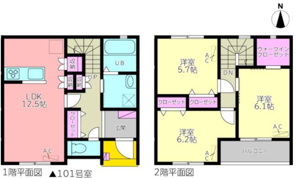 PORTO稲田本町(3LDK/1階)の間取り写真