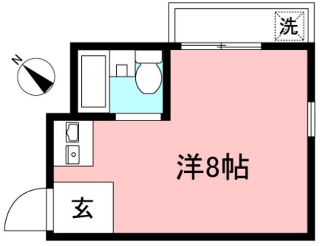 第3サニーコート(ワンルーム/3階)の間取り写真