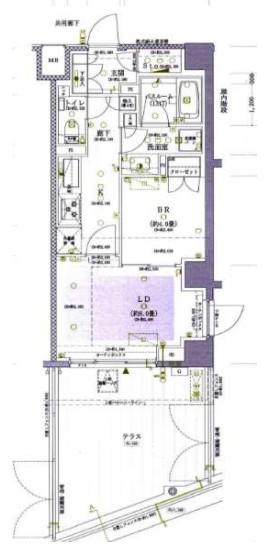 オープンレジデンシア広尾ザ・ハウスサウス COURT(1LDK/3階)の間取り写真