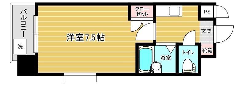 リファレンス北方I(1K/2階)の間取り写真