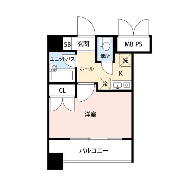 マイナビSTTAY恵比寿フロント(1K/2階)の間取り写真